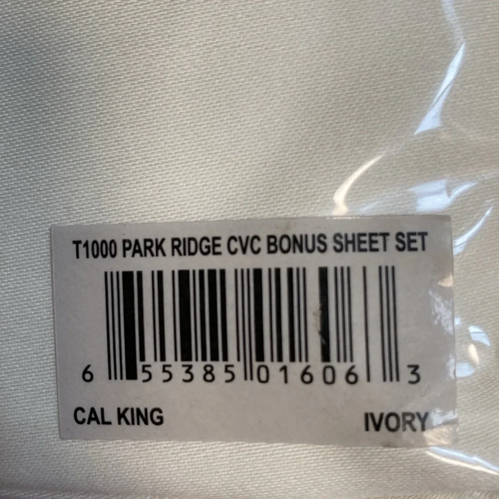 Park Ridge Sheet Set 1000 Thread Count Cotton Rich Sheet Set Cal King Ivory